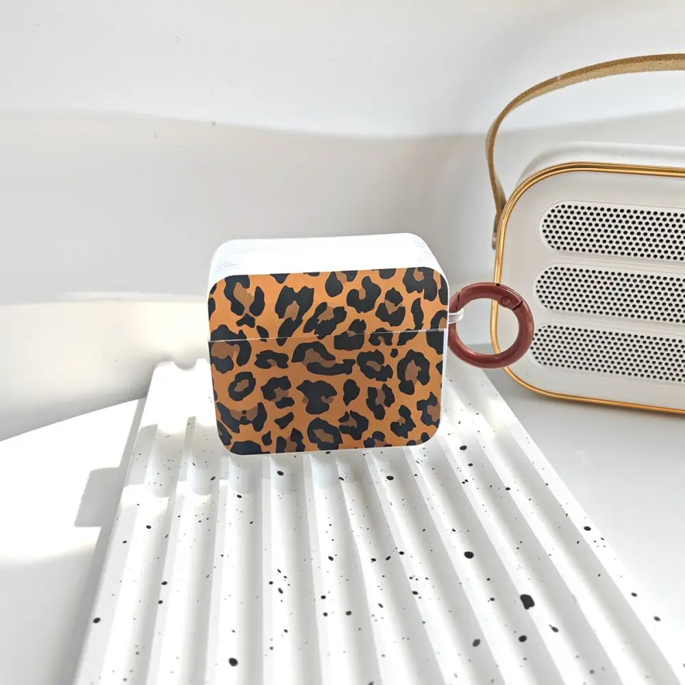 

Case for Apple AirPods 1 2 Pro 3rd Generation Case Leopard Print with Ring Strap Fundas Earpods Cover for AirPods Pro 3 Case