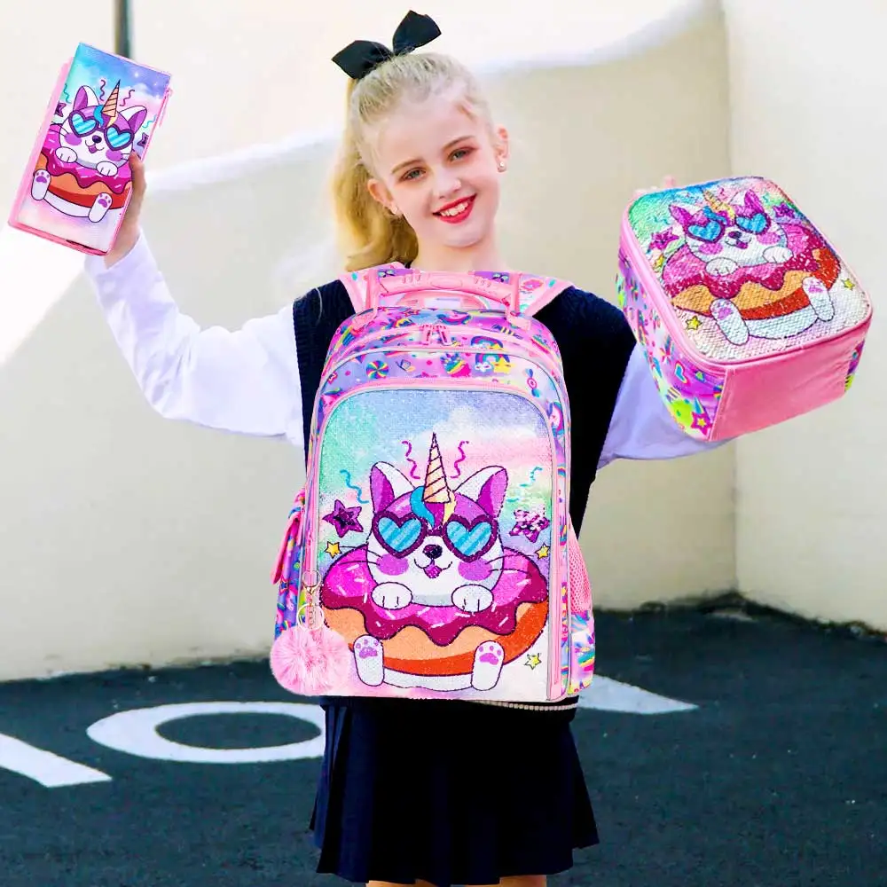 3PCS Backpack for Girl 16\