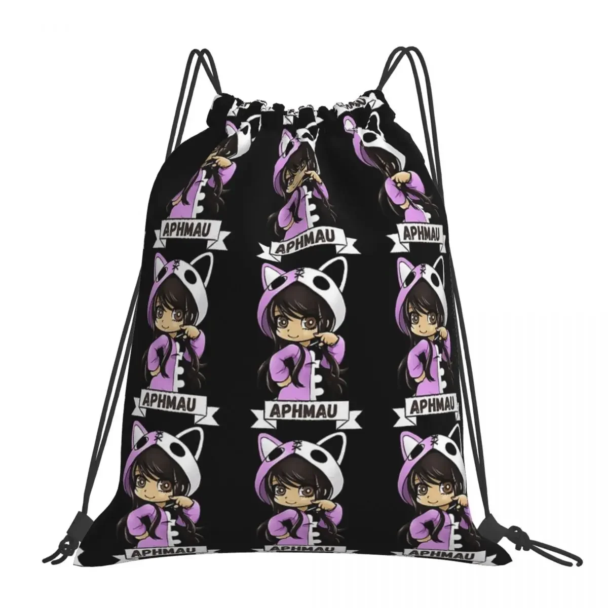 

Aphmau Backpacks Portable Drawstring Bags Drawstring Bundle Pocket Sports Bag Book Bags For Man Woman School