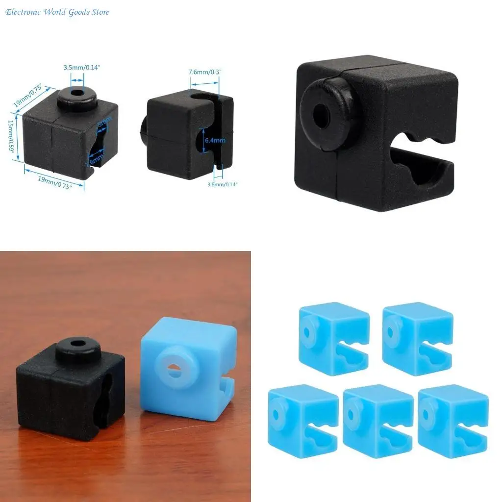 

A3PD 3D-принтер Нагревательный блок Силиконовые носки Крышка Hotend Нагреватель для термостойкого чехла