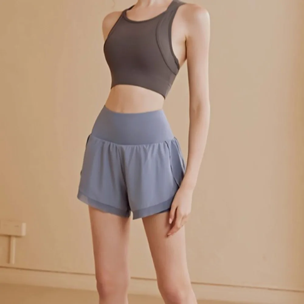 Thin Fast Dry Pants Women Yoga Shorts Lift Butt Seamless Yoga Running Hot Pants Solid Color Breathable Women's Sportswear Sports