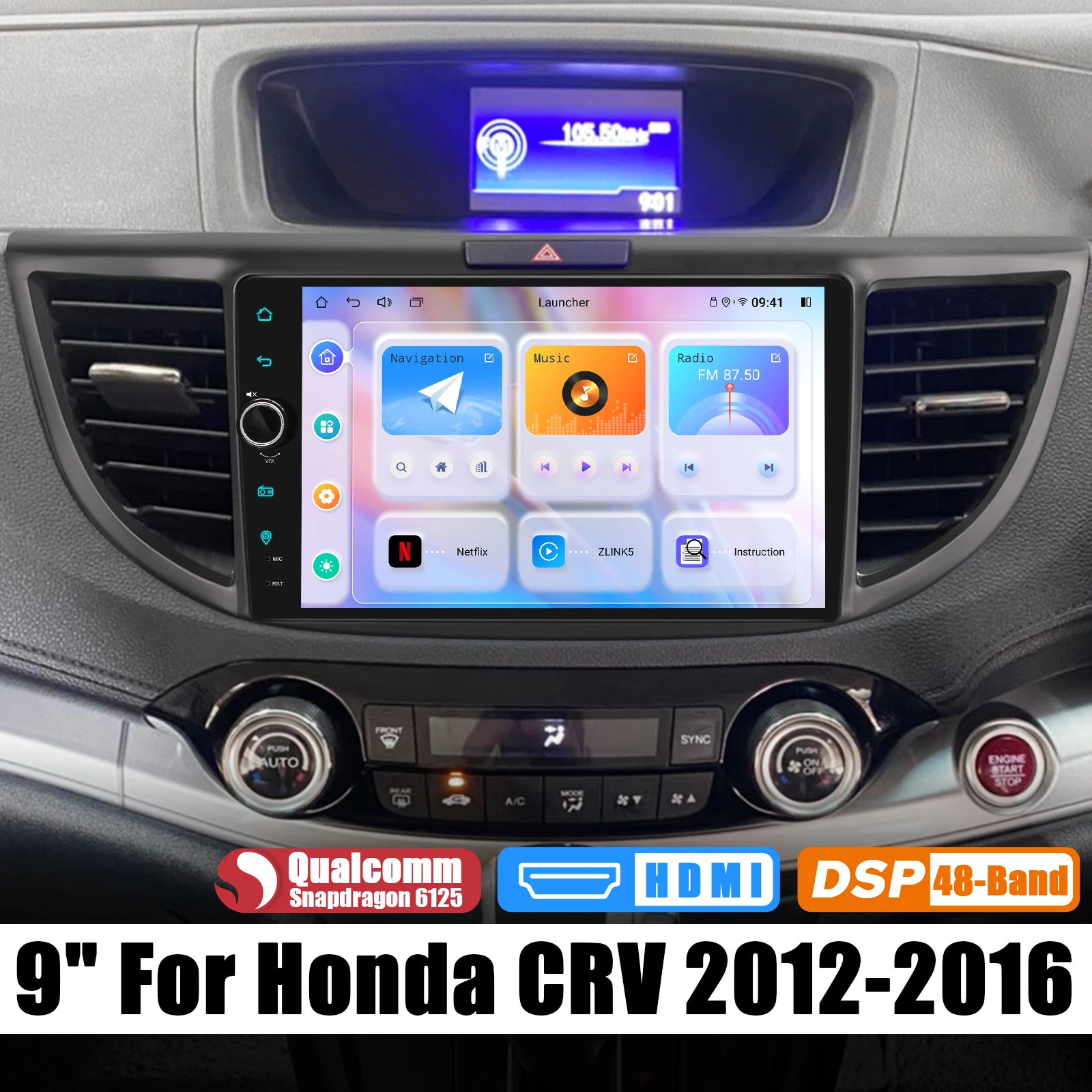 Auto Car Radiov Head Unit with Android Apple Carplay 2