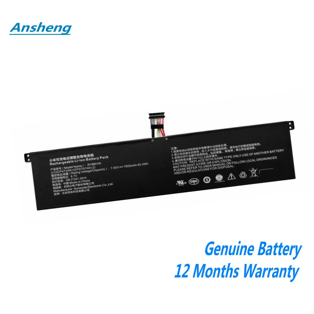 

NEW R15B01W Laptop Battery For Xiaomi Pro 15.6" Series Notebook 7.6V 7900mAh 60.04WH