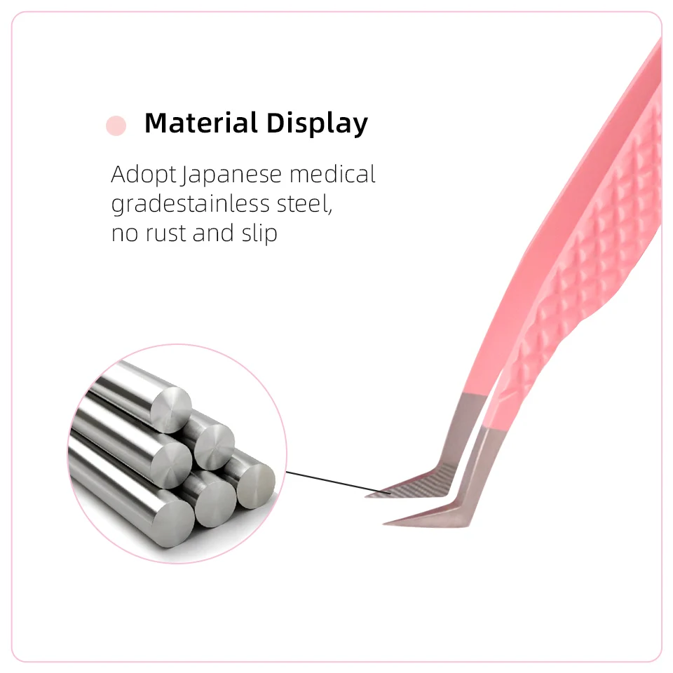 속눈썹 연장 핀셋 스테인리스 롤업 속눈썹 3D 정밀 클립 섬유 첨단 고정밀 메이크업 도구 호형 핀셋