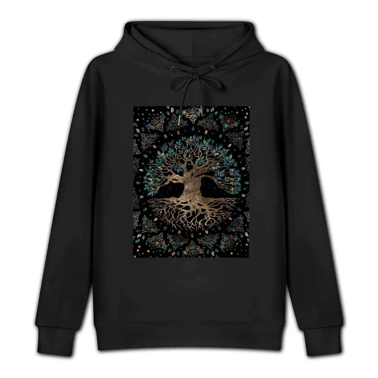 Tree of life -Yggdrasil Golden and Marble ornament Pullover Hoodie hooded shirt clothes for men men's clothes oversized hoodie