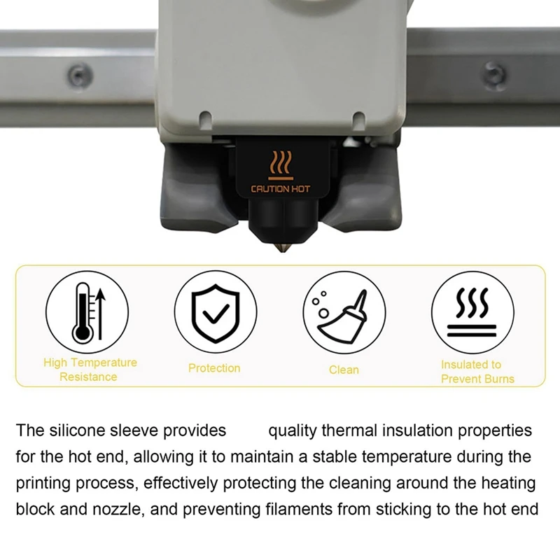 Mini Hotend Silicone Socks, 300℃ High Temperature Heater Block Silicone Cover For Bambu-Lab A1/A1 Mini, 5PCS