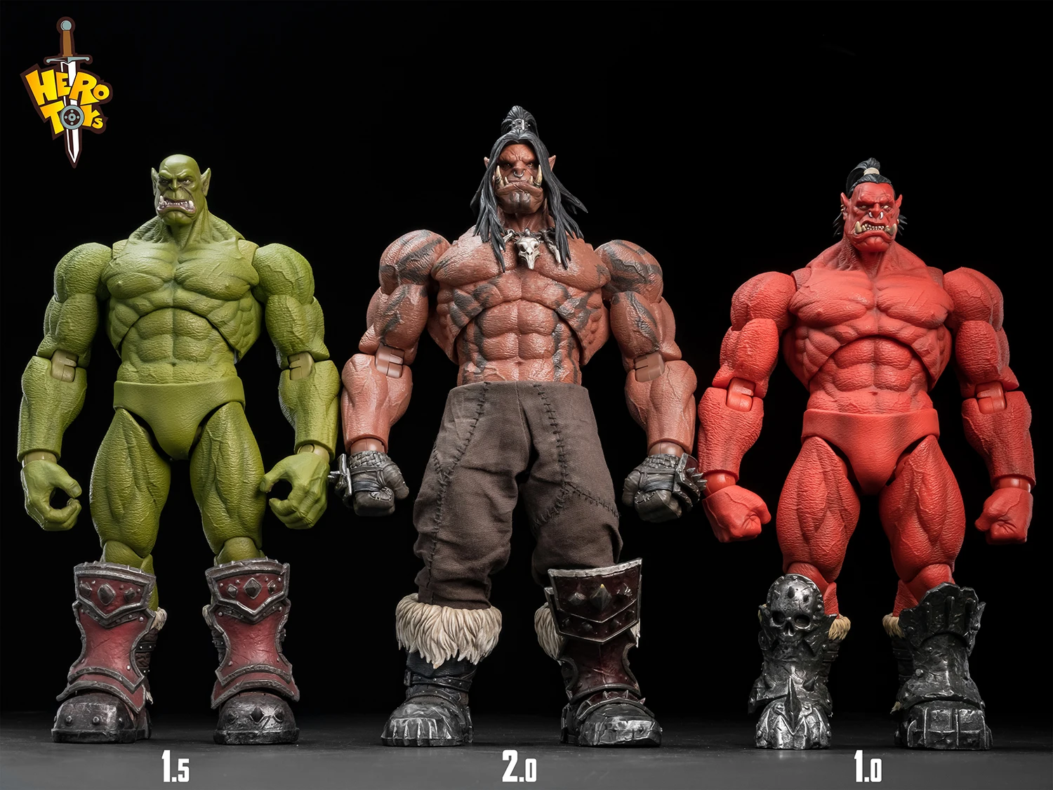 

Официальные игрушки Hero Toys Horde War Chants - Warchief Grommash Hellscream, шарнирная фигурка орко-воина в масштабе 1:10