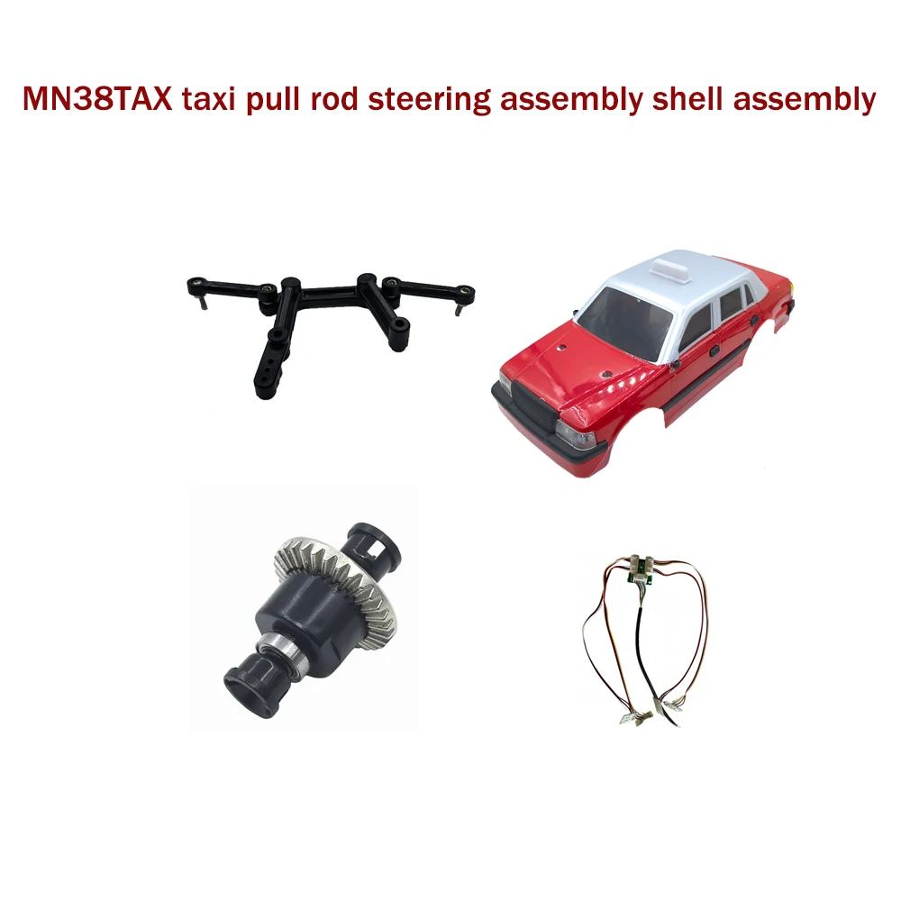 56 Mangniu Model MN38TAX Taxi Pull Rod Steering Component Car Shell Assembly Light Group Differential Original Parts
