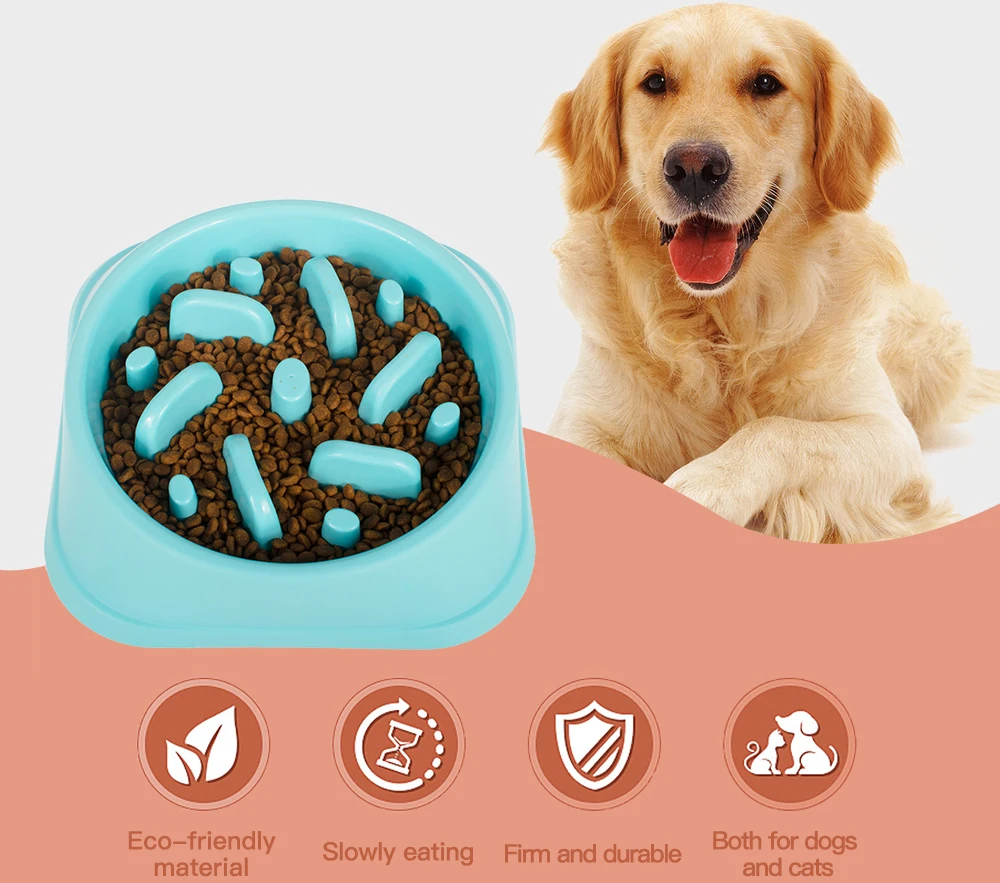 

New Slow Feeder Big Dog Bowls Non-Slip Eating Silicone Dog Slow Feeder Pet Cat Food Feeder Bowl