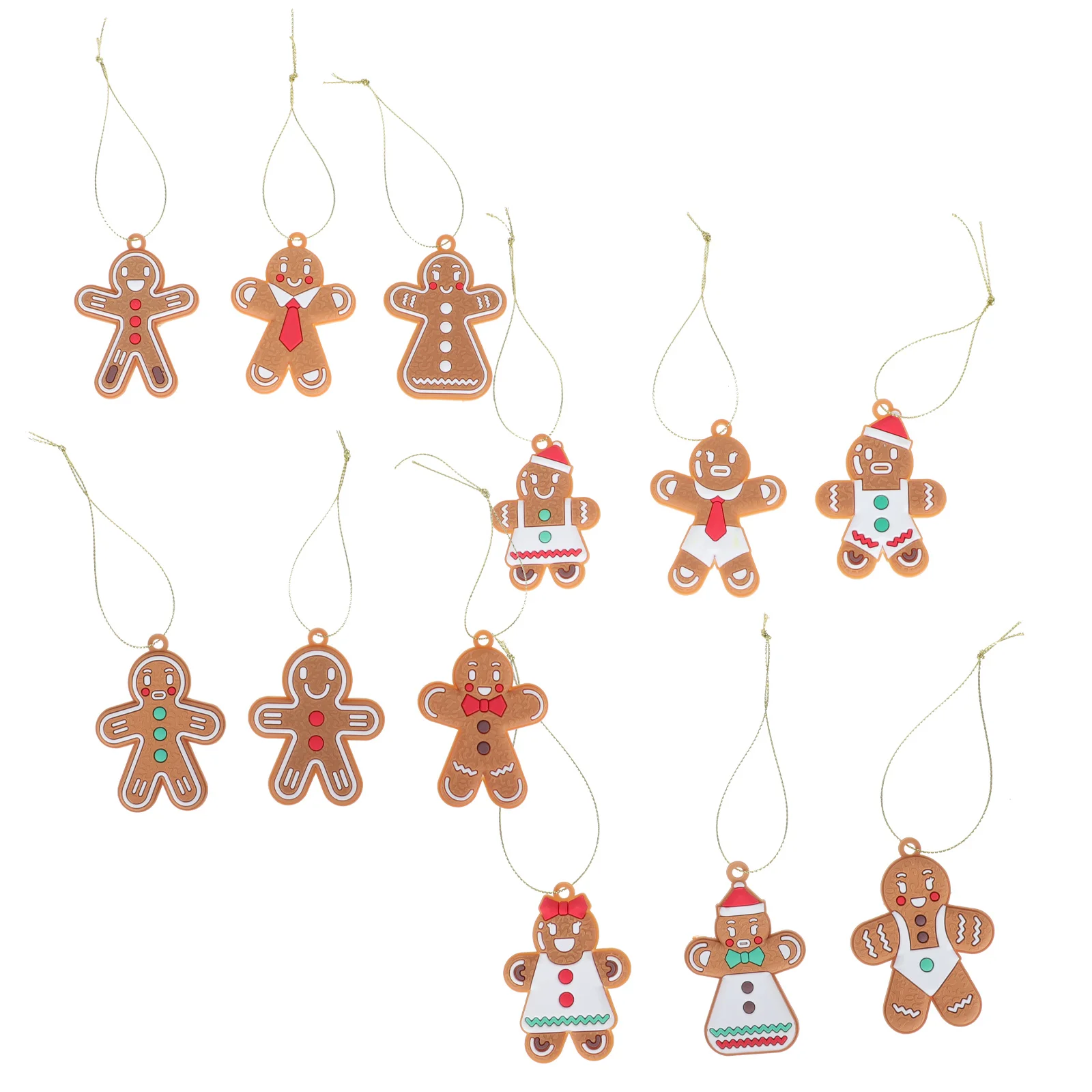 

Christmas Gingerbread Pendant PVC Soft Hanging Ornaments for Tree Christmas Hanging Props Party Home Wedding Xmas Decor Gifts