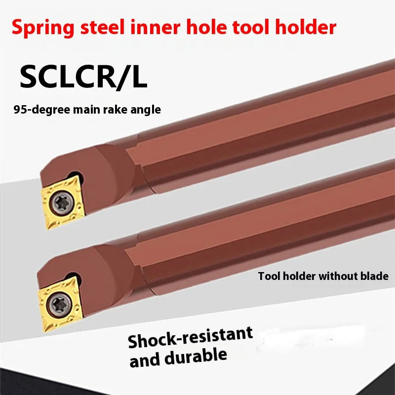 

SCLCR Internal Screw Turning Tool S07K/S08K/S12M/S16Q/D06K/D10K/D14N/D20R/D25S/D32T Spring Steel Anti-vibration 95 Degree Boring