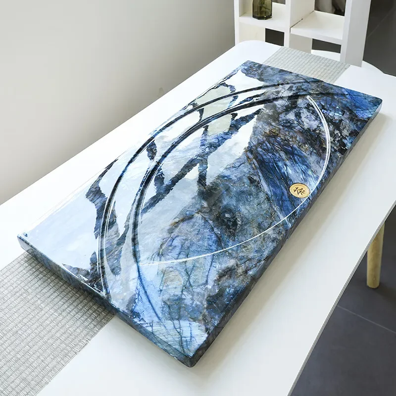 Seiko stone tea tray 5-layer sealed glaze stone tea tray office tea tray, modern high-end single-layer direct drainage