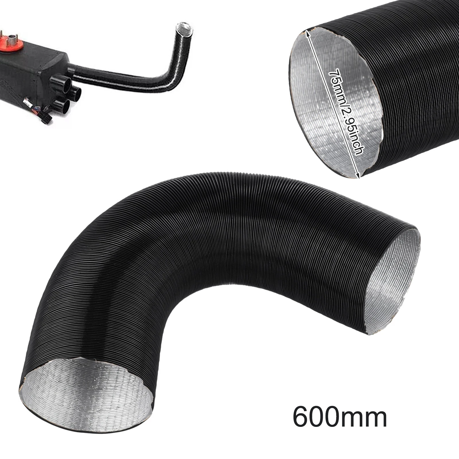 Ducting Hose Compatible with 5KW Diesel Heaters Aluminum Duct Pipe for Efficient Hot and Cold For Air Flow Management