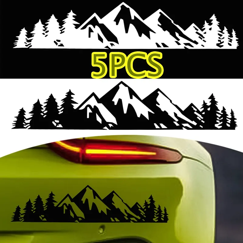 Car Forest Snow Mountain Personalized Stickers Motorcycle Styling Decorative Car Appearance Stylish Auto Exterior Accessories