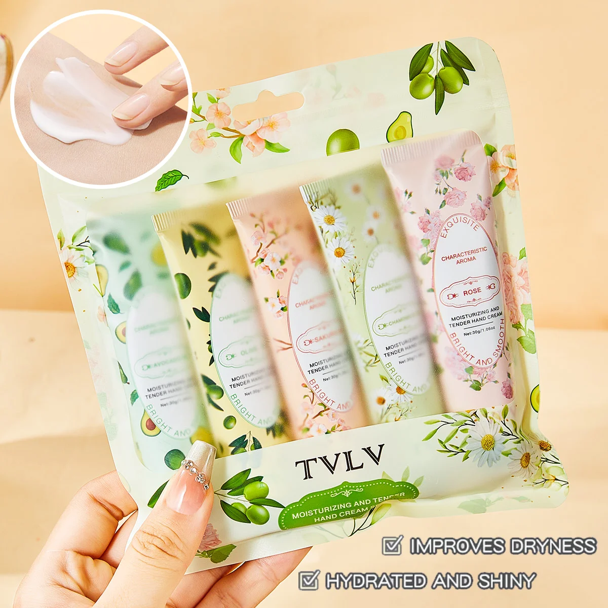 Olive Hand Cream SPA Moisturizing Nourishing Hand Lotion Non-Sticky Texture Soften Dry Rough Skin Prevent Cracked Hand Care 30g