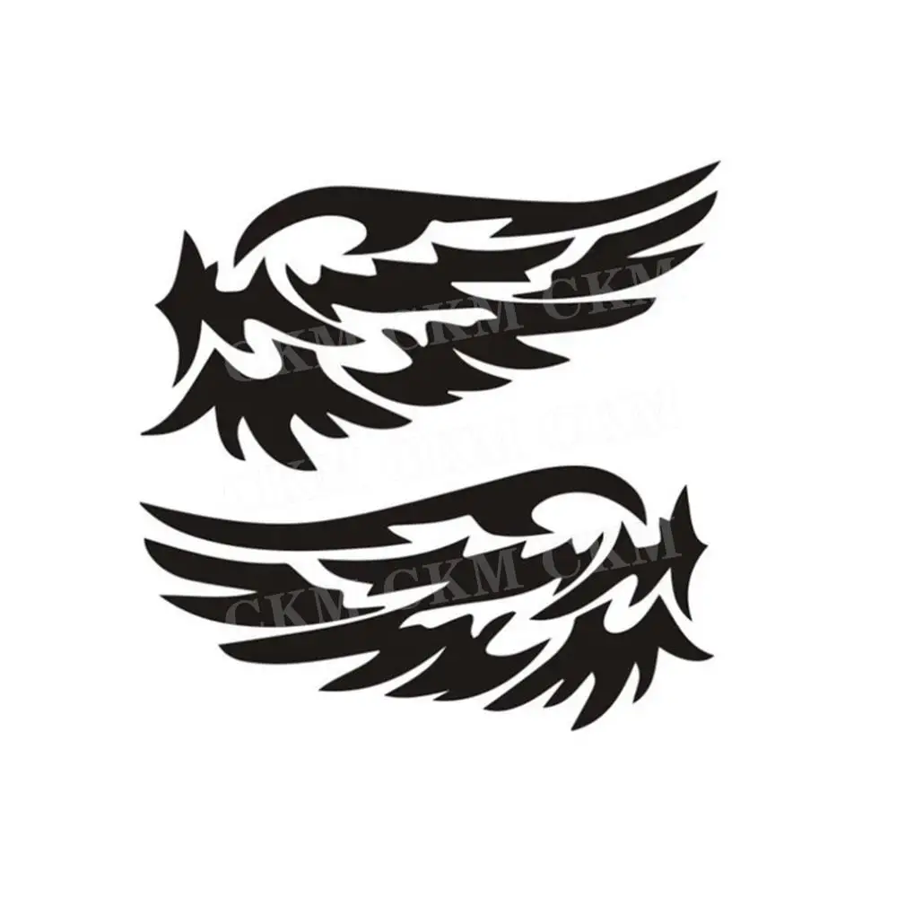 Car Sticker 3D Guardian Angel Wings Lovely Reflective Warning Sign Funny Car Decal Stickers Motorcycles Bumper Decoration 2Pcs