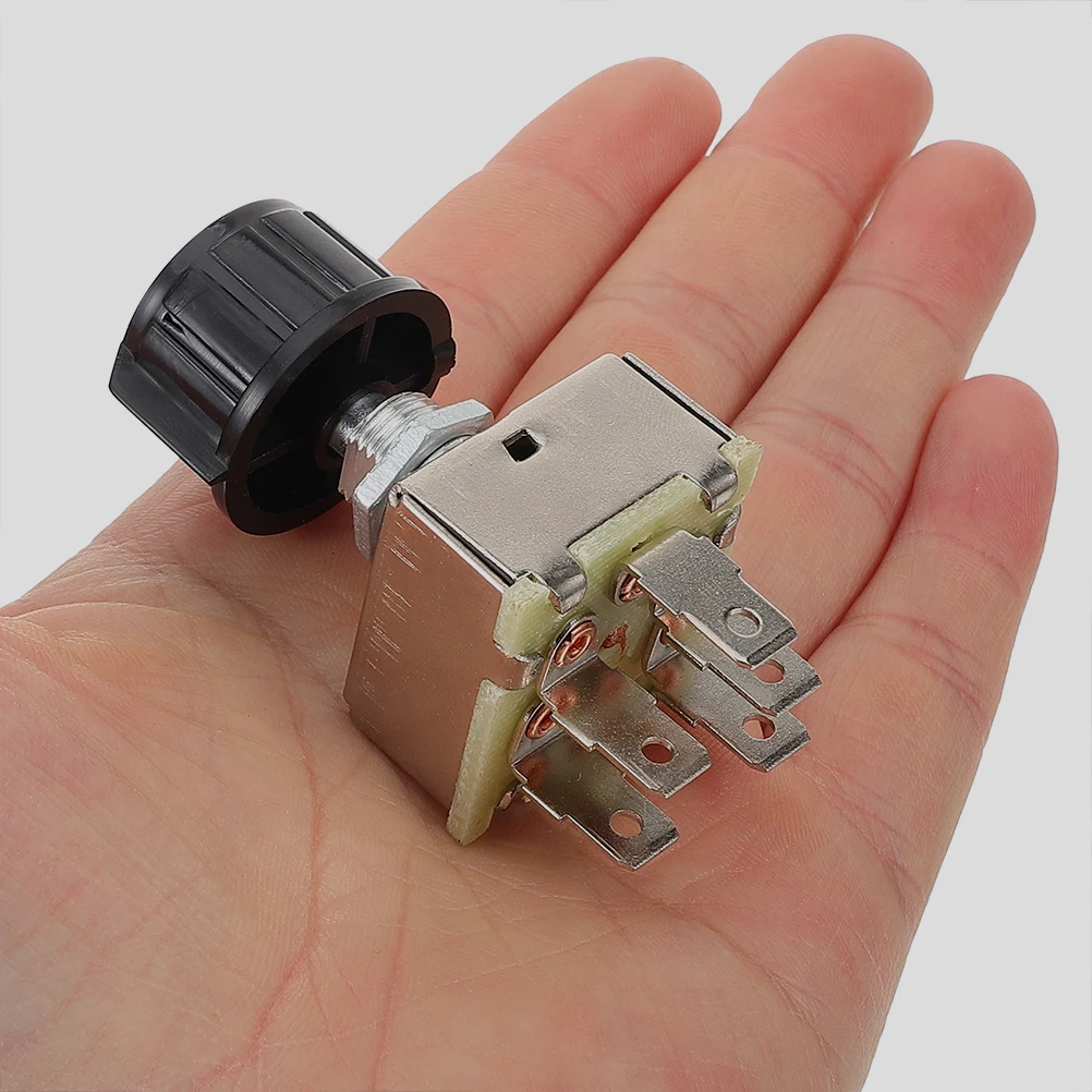 

2pcs Universal Car Blower Rotary Air Conditioning 3 Speeds Control Switch Metal Durable Efficient Cooling Fan Motor Switch For