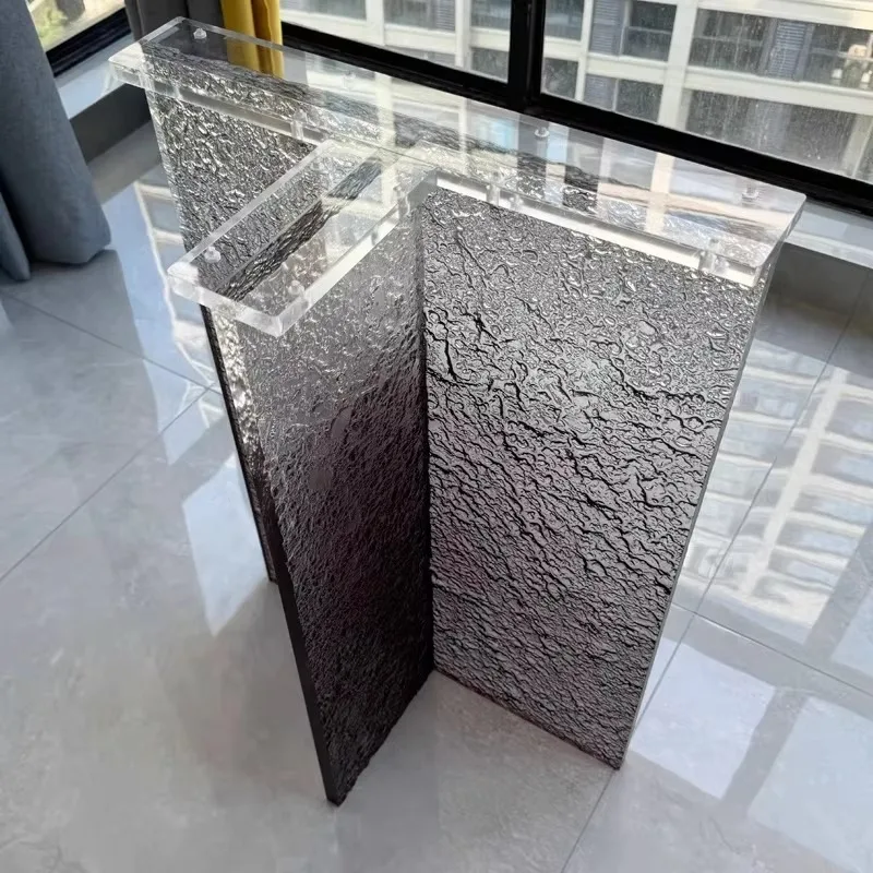 Custom Acrylic Furniture Feet Sofa Legs Crystal Clear Tapered Design 3mm/4mm Thickness Flexible Customization Casting Cutting
