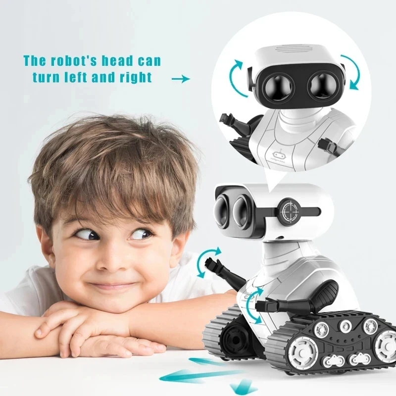 Robot Toys Rechargeable RC Robot For Kids Boys And Girls Remote Control Toy With Music And LED Eyes Gift For Children's view 3