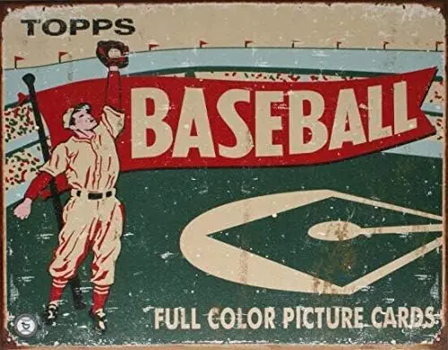 Bar Metal Signs  Topps Baseball 1954 Tin Sign Novelty Unique Vintage Decorations Rustic Plate Wall Decor Art Retro Cafe-aluminum
