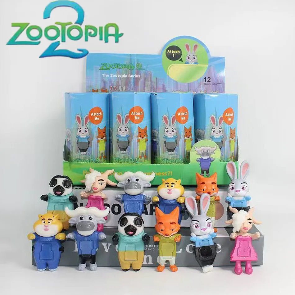 

Disney Zootopia 2 Mystery Box 12 Styles Random Surprise Toys Judy Hopps Nick Wilde PVC Figurines Desktop Decor for Fans