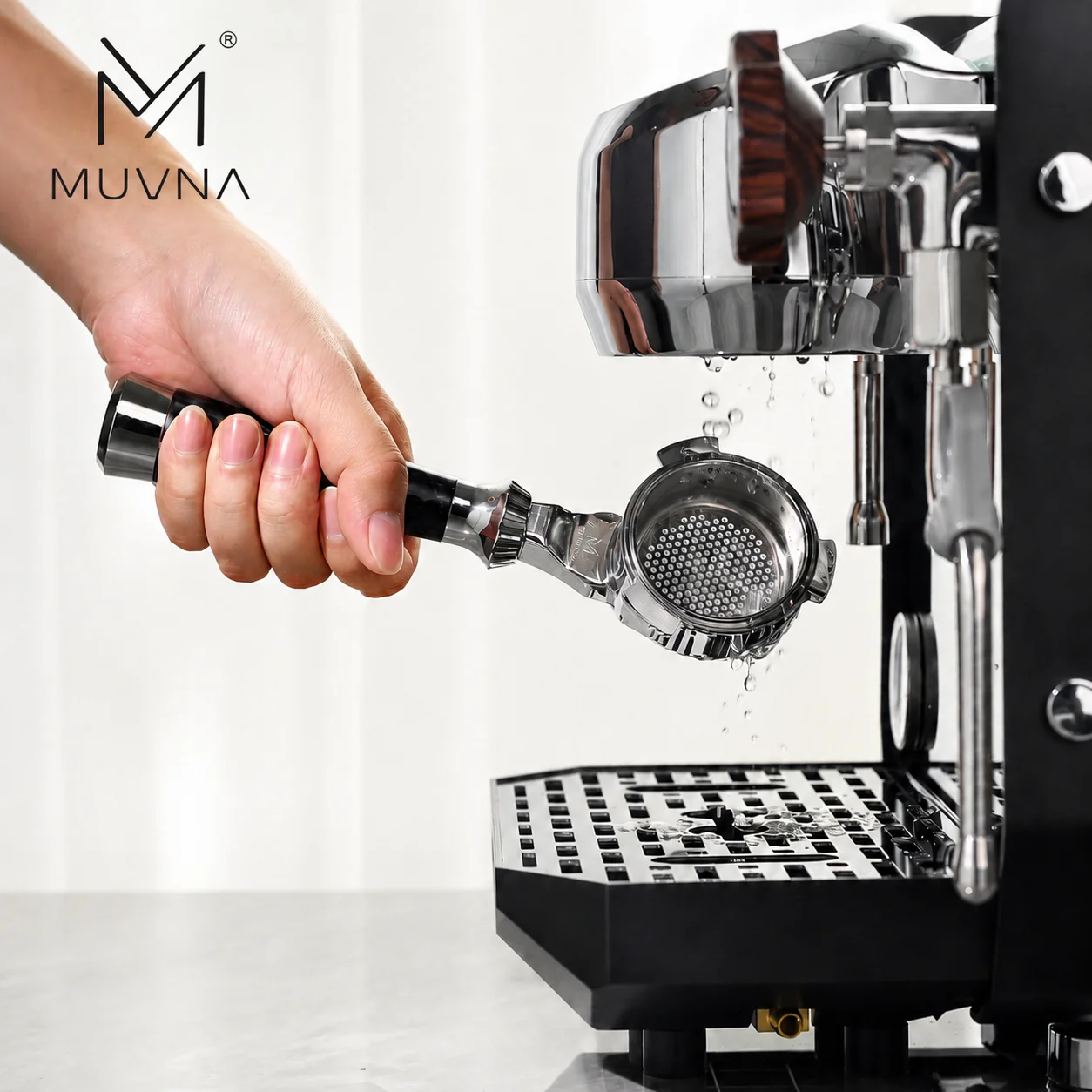 Naked Portafilter Bottomless - MUVNA Espresso Bottomless Portailfter Lucifer Series,
