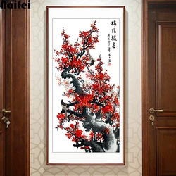 Plum Blossom Peony Chinese Style DIY Diamond Painting,Cross Stitch,Mosaic Picture Full Square/Round 5d Diamond Embroidery Sale