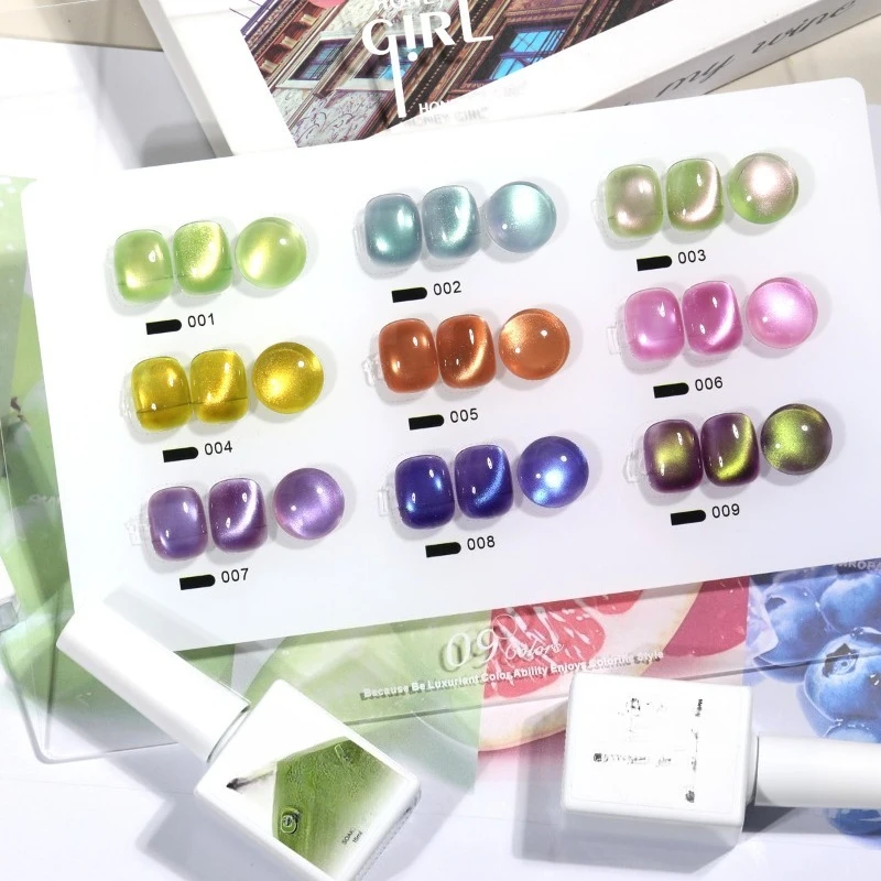 Cat Eye Gel Spring Summer Nail Art, Fruit Scented Cat Eye Nail Polish for Professional Salon Use