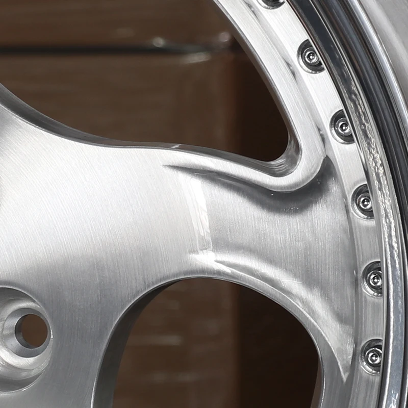 Piatto profondo 5x114.3 Ruote concave in lega di alluminio forgiato Doppio pezzo Spazzolato Finitura oro lucido Fuoristrada 30mm 20mm 4 Pezzi