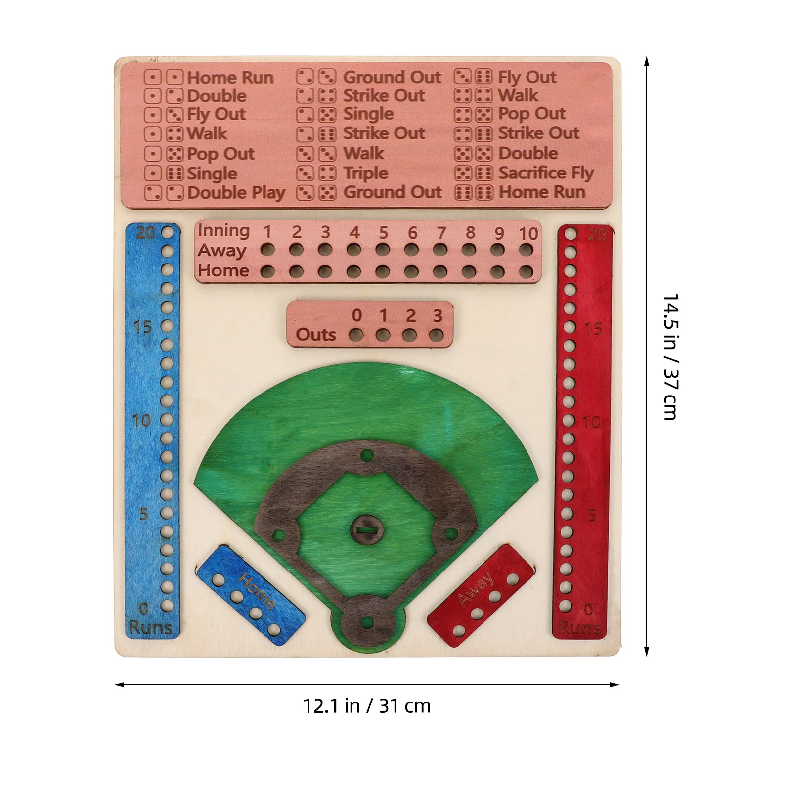 Festival Baseball Board Game Wooden Desktop Tabletop Party Holiday Gathering Fun Competitive Family Entertainment Portable Game