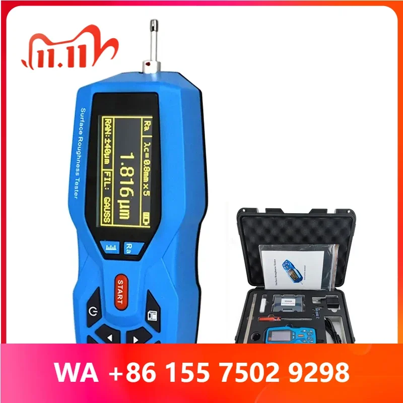 Handheld Digital Sua Roughness Tester Meter Por Sua Profilometer 20 Parameters Ra Rz C Settings and Display