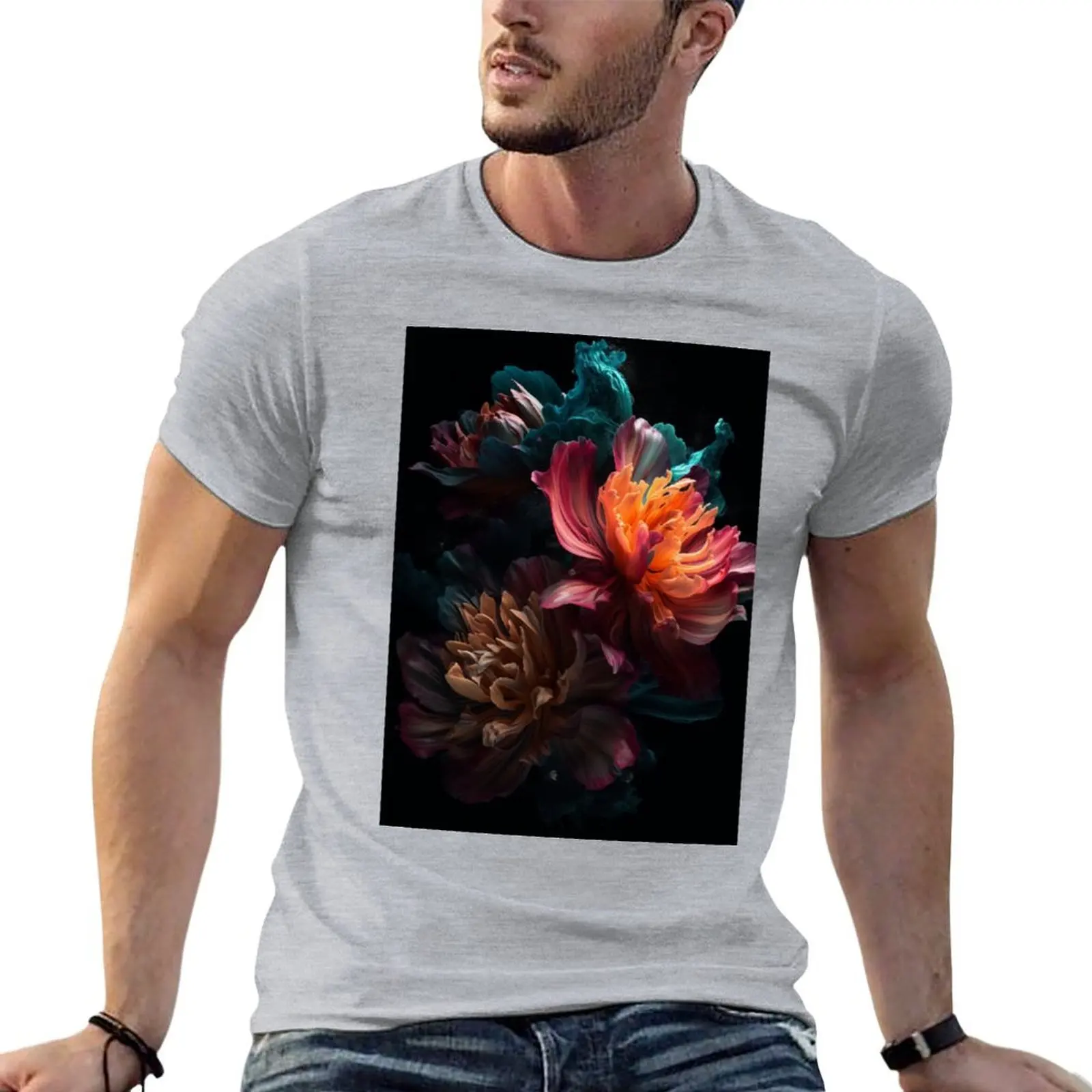 Intricate Floral Arrangements in Glowing Pastels T-shirt plus size tops plus sizes designer t shirt men