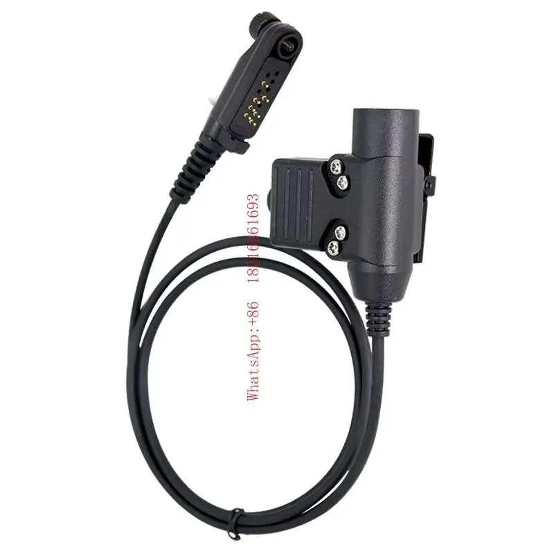Store 2055Standard Walkie Talkie Headphone Adapter 7.1 Plug Tactical/aviation Headphone K-head U94 PTT Transmitter Button Switch