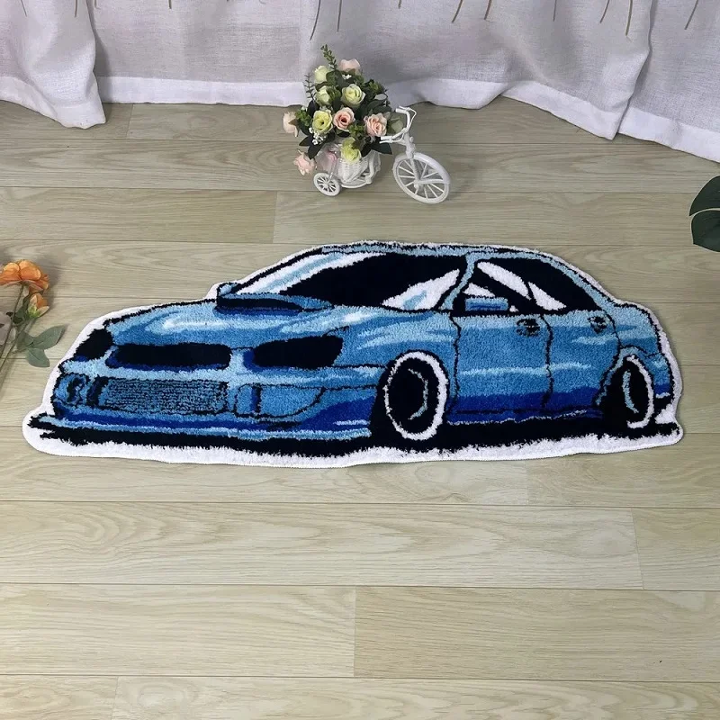 Sports Car Shaped Carpet, Soft Tufted Carpet, Boys' Living Room, Bedroom Carpet, Anti Slip Floor Mat, Door Mat, Bedding, Home