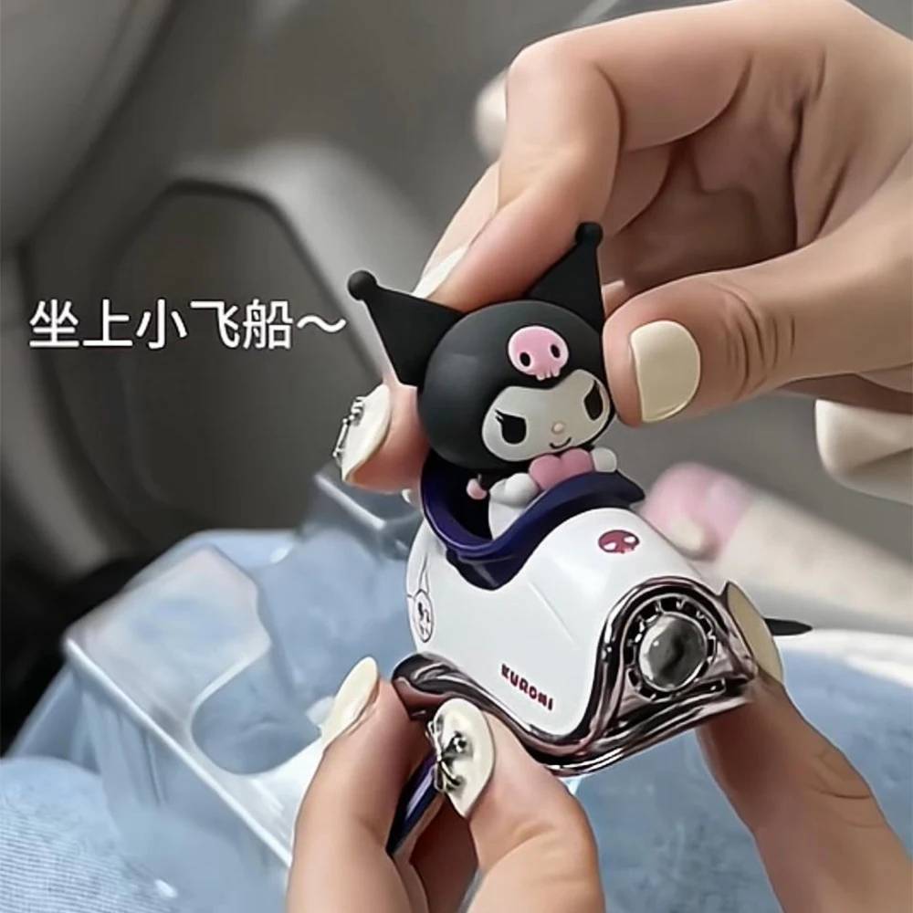 Kawaii Hello Kitty Kuromi Car Aromatherapy Cartoon Cute Car Decoration Flash Aromatherapy Lasting Auto Accessories Gift Girls