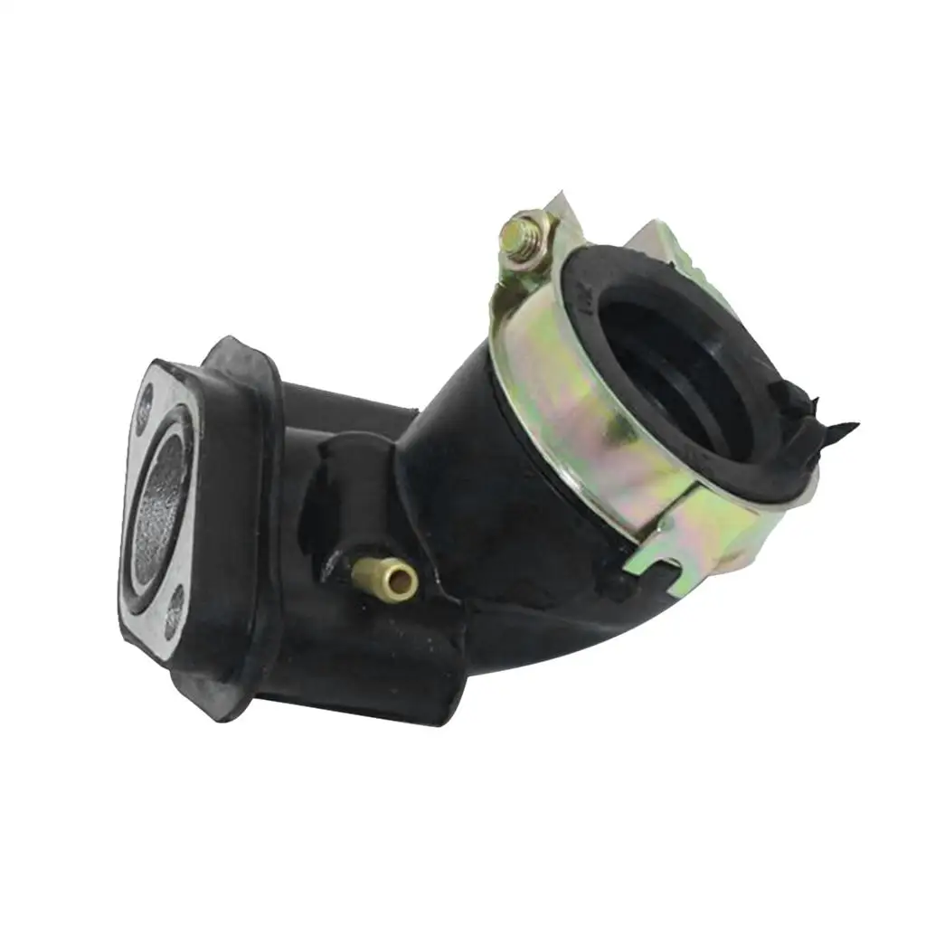 Aluminum and Rubber Carburetor Intake Manifold Boot for QMB139 Moped GY6 50cc 60cc 80cc Repair Part Air Pipe Sliver Black