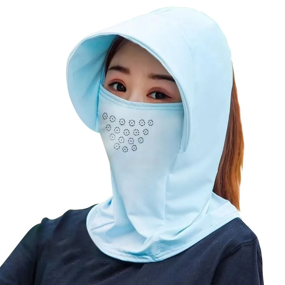 

New Breathable Visor Cap Ice Silk with Shawl Mask Cap Fishing Cycling Cap Unisex