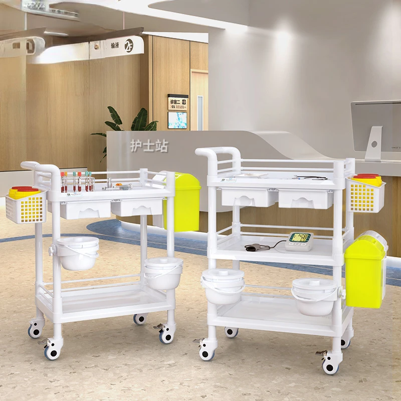 Wholesale Fashion Simple Design Beauty Trolley Table Beauty Trolley Cart In Salon Used With Two Layer