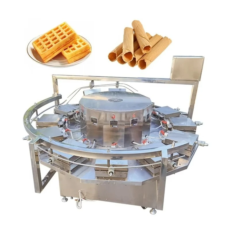 Commercial Snack Production Line Custom Multifunctional Crepe Machine for Crispy Waffle Egg Roll Ice Cream Cone