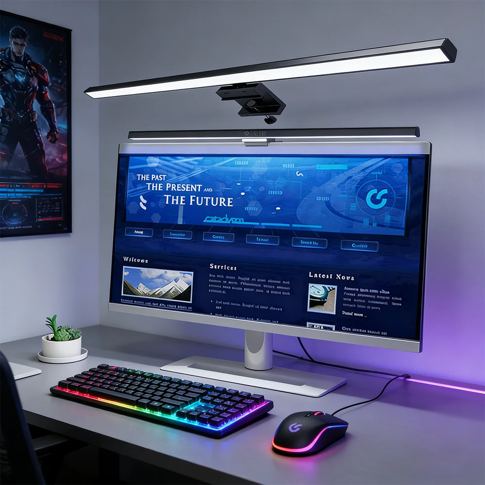 

LED Desk Lamp Monitor Light Bar PC Computer Dimmable Screen Light 33cm 50cm Office Study Reading Hanging Table Lamp USB Powered