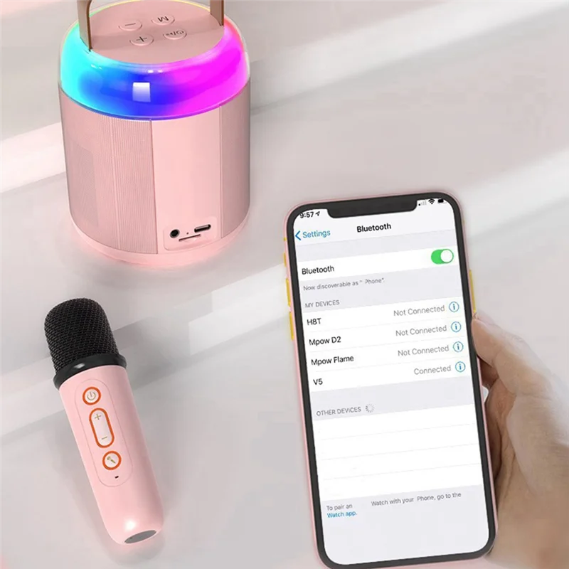 M07K-Tragbare Karaoke Maschine Y2 KTV Bluetooth System Drahtlose Dual Mikrofon High-Fidelity Stereo Sound