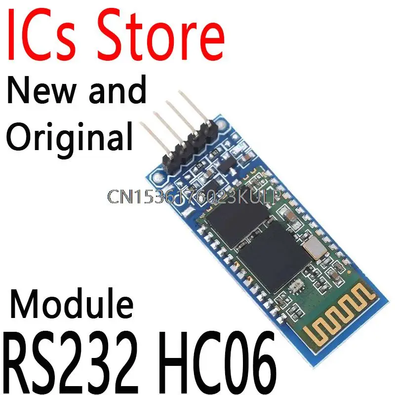 Модуль Bluetooth HC-06 для Arduino RS232 HC06, ведомый модуль, 4-контактный радиочастотный трансивер, Bluetooth-модуль с объединительной платой