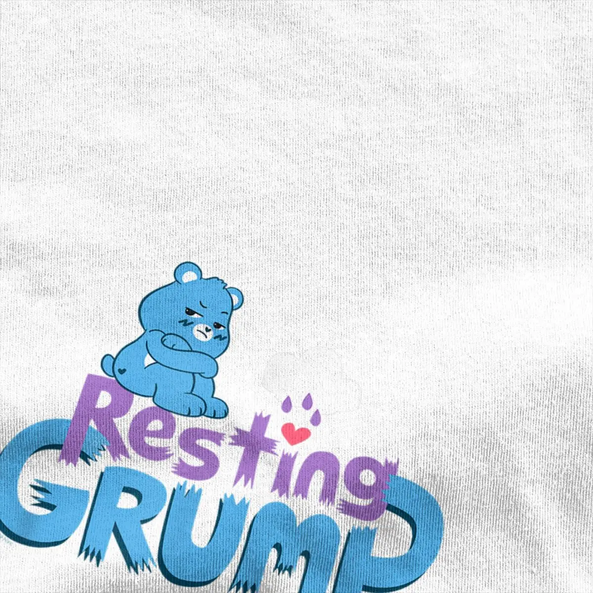 Care Bears Grumpy Bear Resting Grump Face Humour T Shirt Fashion T Shirts Vintage Tshirt Summer Cotton Crew Neck Oversized Tees