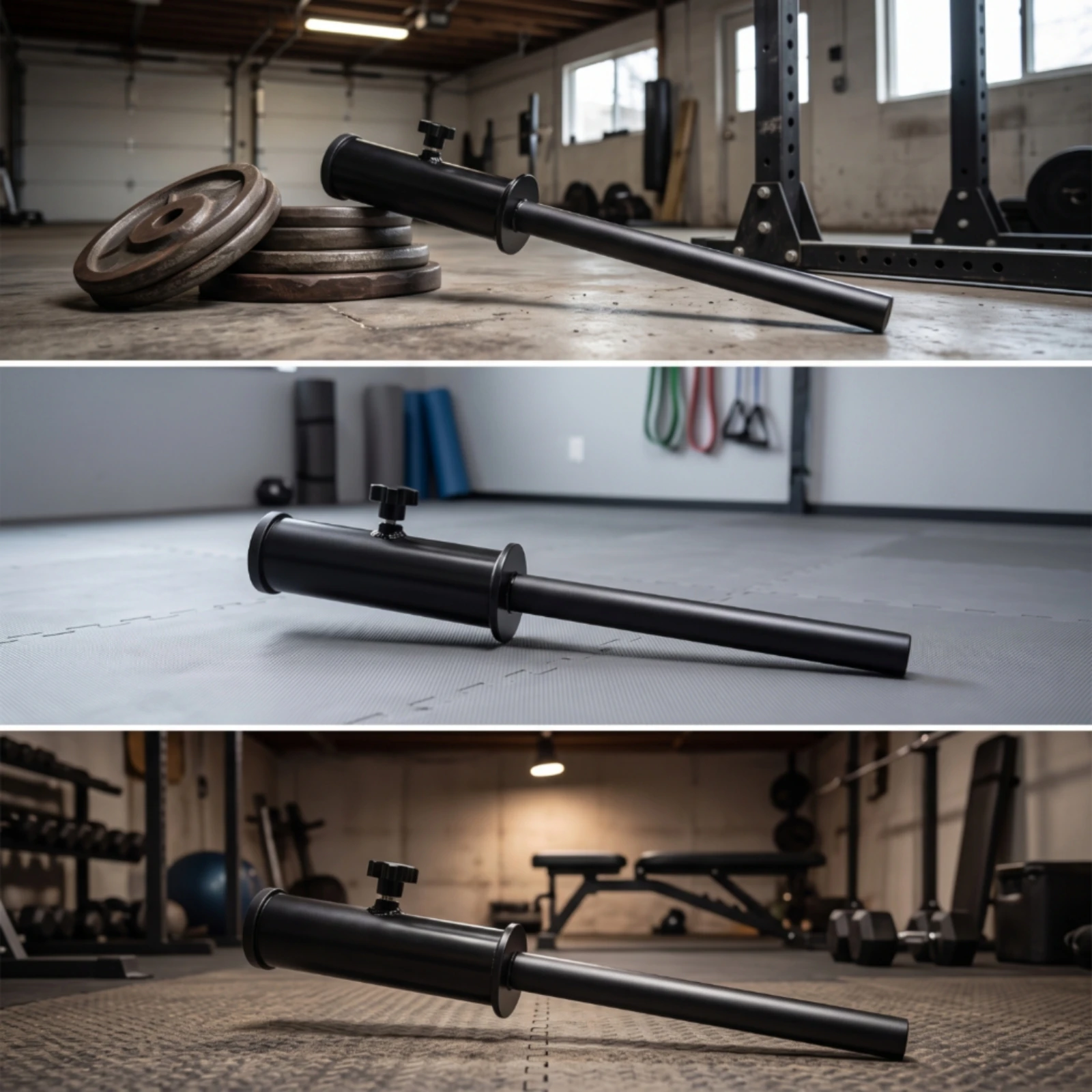 Barbell Landmine with Handle Full Metal Fitness Equipment for Athletes, Strength Training, Home Gym