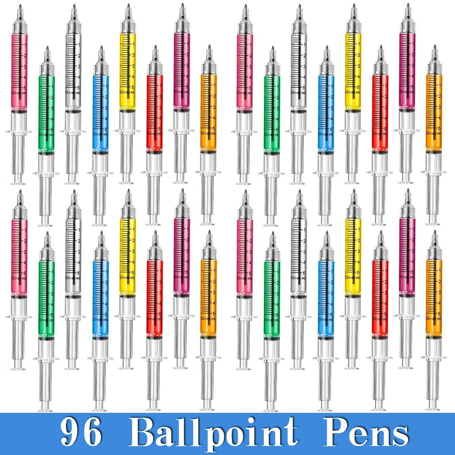 96Pcs Injection Type Ball Point Pen Doctor Nurse Gift Liquid Pen Color Syringe Pens  Gifts for Nurses Nursing Student