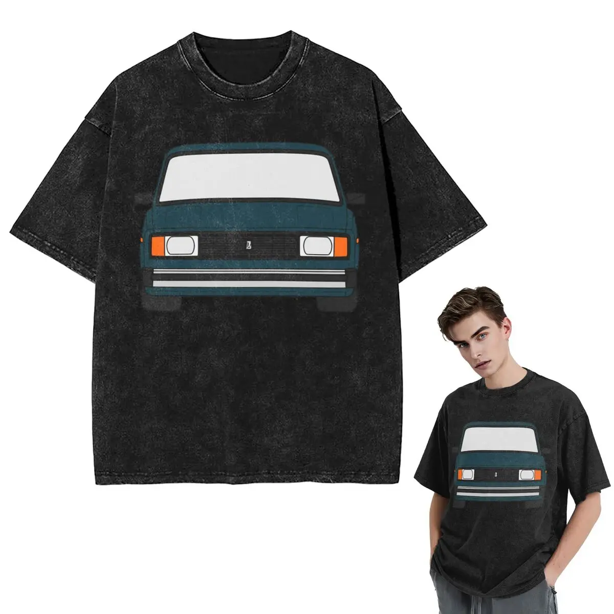 

Уличная одежда Футболки Lada VAZ 2104 2105 2107 Nova Riva Зеленый цвет Футболка с коротким рукавом Хип-хоп Футболка Топы Футболки для мужчин и женщин