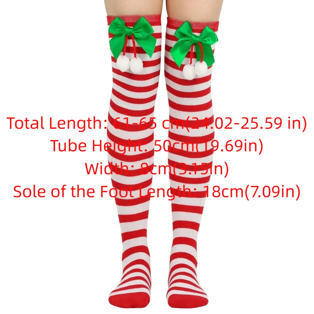 بسط جوارب الفخذ الانحناء الحلو جوارب طويلة إلى الركب الكرة النساء جوارب الشتاء فوق جوارب طويلة عيد الميلاد الجوارب الجوارب