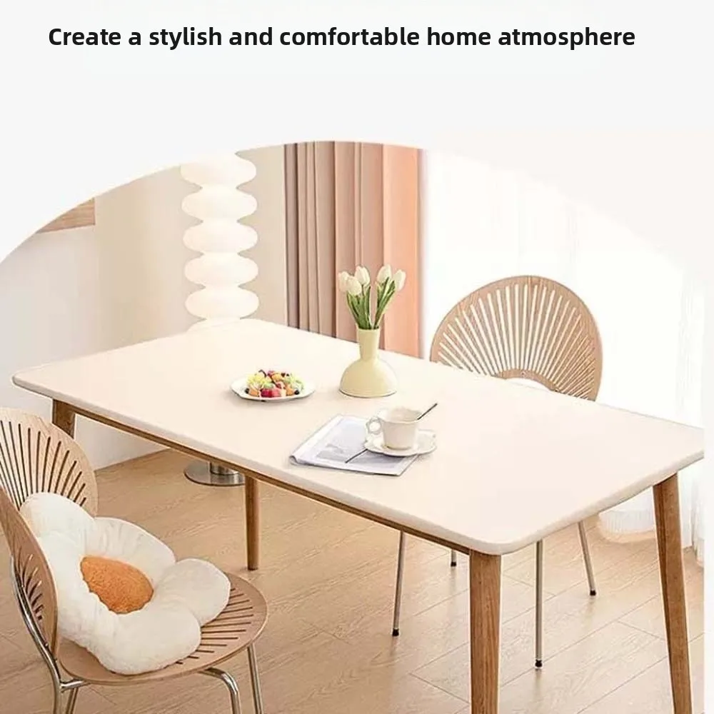 

Rectangular Imitation Sheepskin Tablecloth Smooth Soft Solid Color Table Cover Anti-Slip Full Wrapped Elastic Tea Table Cloth