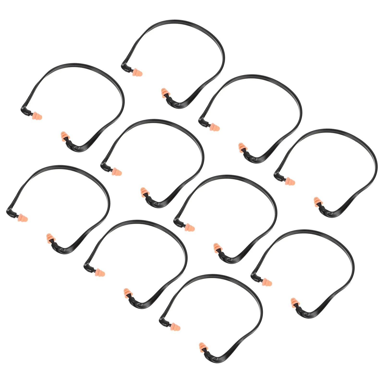 

10pcs Silicone Noise Canceling Earplugs Lightweight Sound Blocking For Sleeping Flying Studying Construction Work Durable Banded