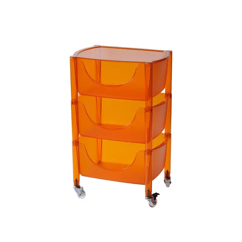 Multi-layer combination storage locker crystal cart creative storage combination